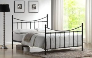 Time Living Alderley Metal Bed Frame, King Size, Black