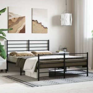 Eldon Metal Double Bed In Black