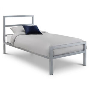 Sarnia Metal Single Bed In Silver