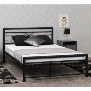 Kira Metal King Size Bed In Black