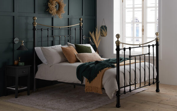 Birlea Bronte Metal Bed Frame, King Size, Black