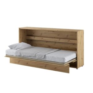 Cadillac Horizontal Wall Wooden Single Bed In Artisan Oak