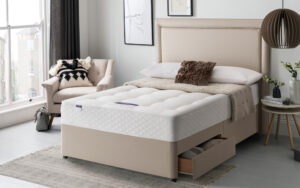 Silentnight Ortho Dream Star Miracoil Divan Bed Set, Double, 2 Drawers + 2 Half Drawers, No Headboard Required, Sandstone